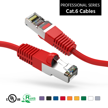 BESTLINK NETWARE CAT6 Shielded (SSTP) Ethernet Network Booted Cable- 150ft- Red 100812RD